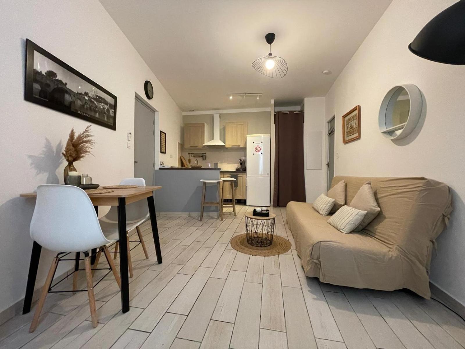Joli Appartement Hypercentre T2, Classe Meuble De Tourisme 3 Avec Parking Gratuit Béziers Esterno foto